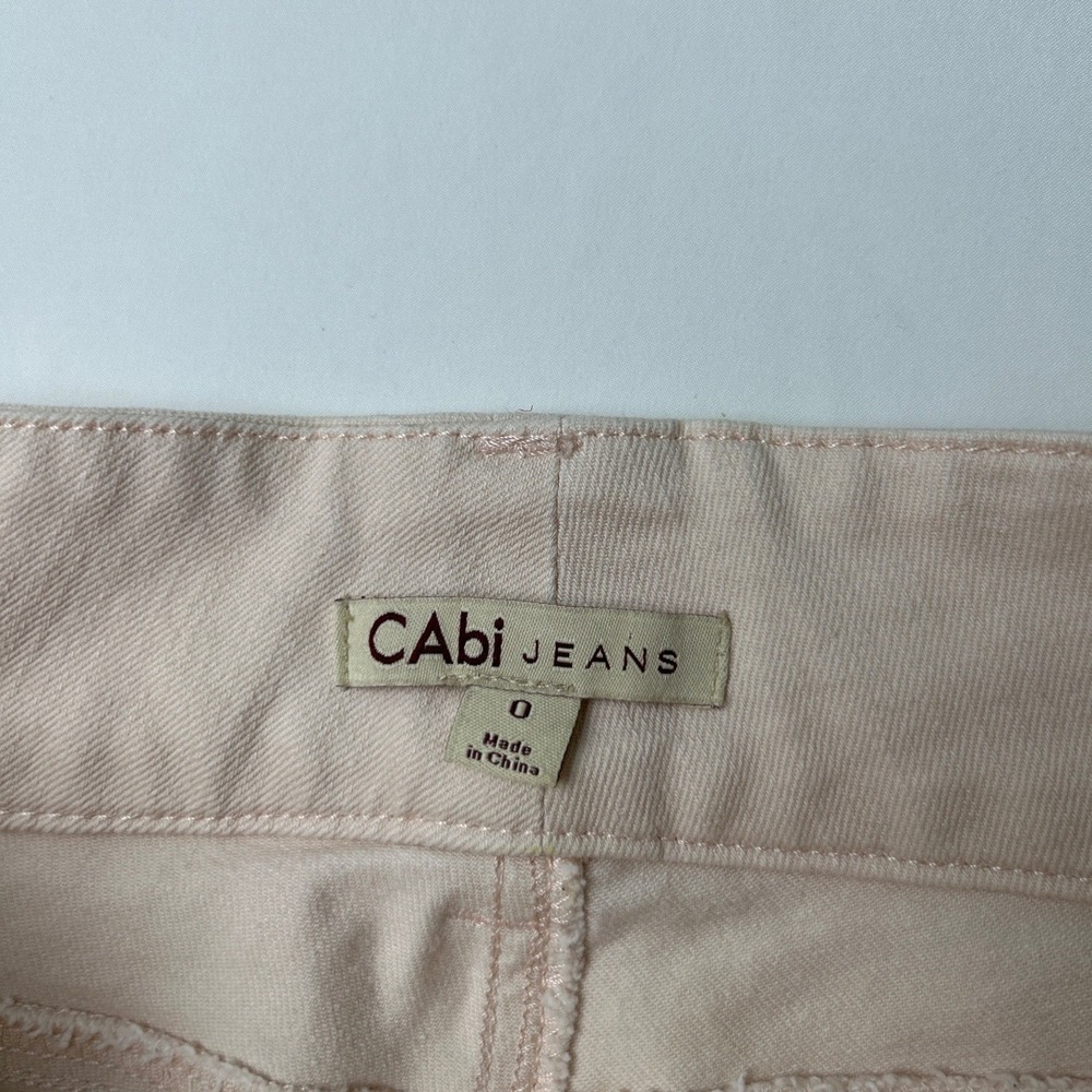 Cabi Women Low Rise Slim Denim Skinny Jeans Pink Size 0 Feminine Pastel Y2K - Picture 5 of 11
